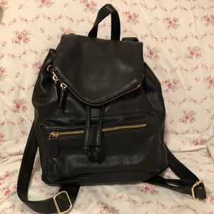 Small black faux leather backpack KIMCHI BLUE UO